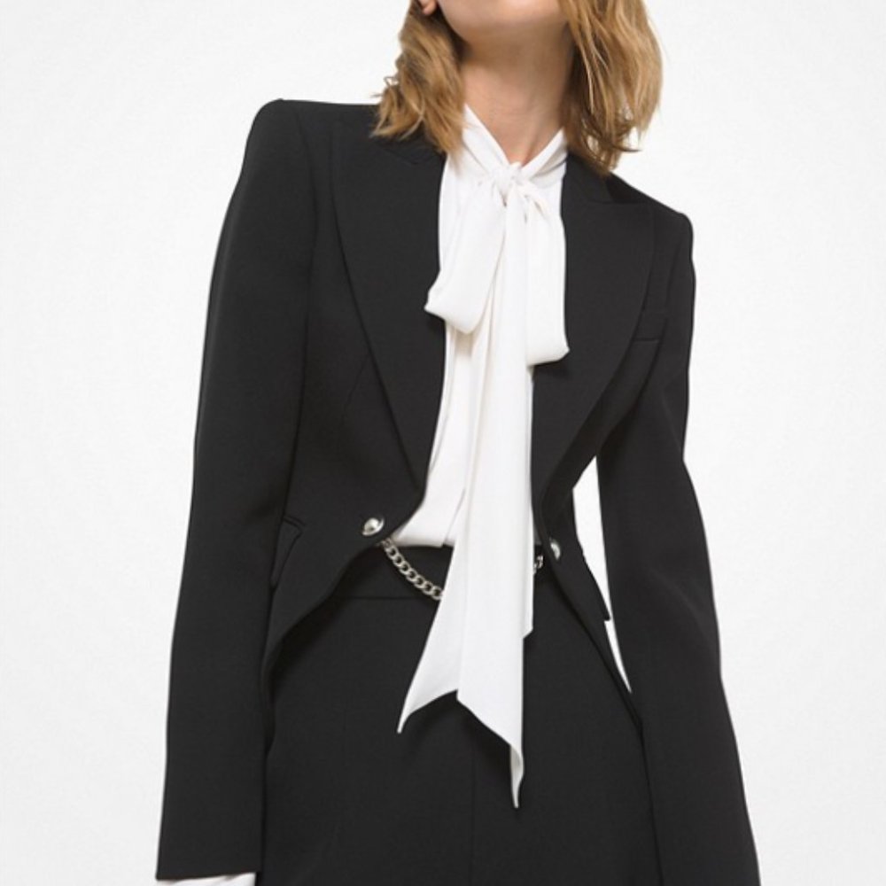 Runway MICHAEL KORS COLLECTION Wool Gabardine Riding Jacket NEW - XS / 0